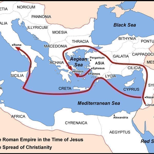 イエス宣教時代のローマ帝国地図