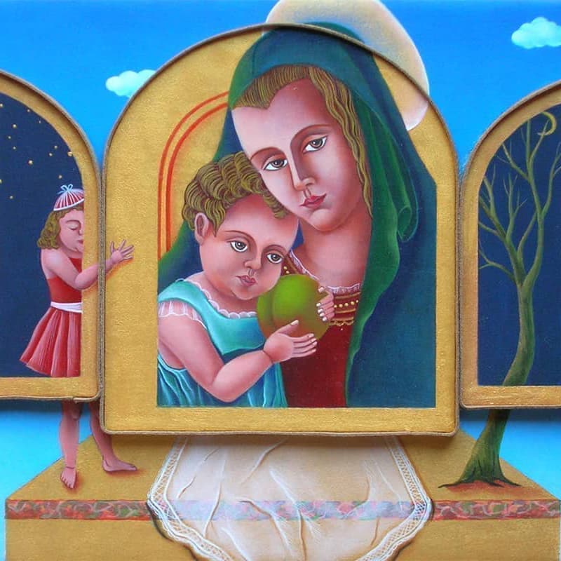 聖母子像の絵画