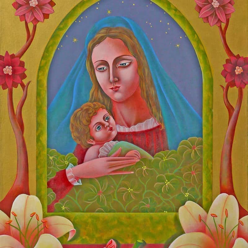 聖母子像の絵画